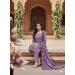 Picture of Statuesque Georgette Plum Straight Cut Salwar Kameez