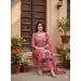 Picture of Elegant Georgette Pink Straight Cut Salwar Kameez