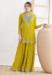 Picture of Chiffon Dark Golden Rod Straight Cut Salwar Kameez