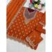 Picture of Chiffon Orange Red Straight Cut Salwar Kameez