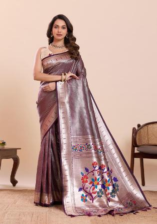Picture of Resplendent Silk Plum Saree