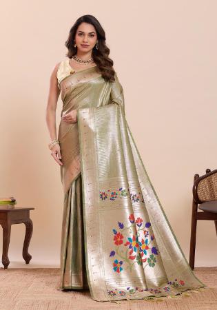 Picture of Classy Silk Peach Puff Saree