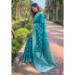 Picture of Well Formed Organza Dark Cyan Saree