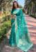 Picture of Pretty Organza Teal Saree