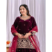 Picture of Excellent Chiffon Saddle Brown Readymade Salwar Kameez