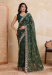 Picture of Pleasing Georgette Dark Olive Green Saree