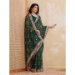 Picture of Pleasing Georgette Dark Olive Green Saree