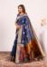 Picture of Resplendent Cotton Dark Slate Blue Saree