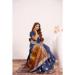 Picture of Resplendent Cotton Dark Slate Blue Saree
