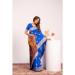 Picture of Shapely Cotton Royal Blue Saree