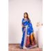 Picture of Shapely Cotton Royal Blue Saree