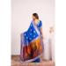 Picture of Shapely Cotton Royal Blue Saree