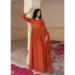 Picture of Splendid Georgette Fire Brick Readymade Gown