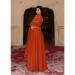 Picture of Splendid Georgette Fire Brick Readymade Gown