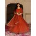 Picture of Splendid Georgette Fire Brick Readymade Gown