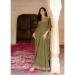 Picture of Grand Georgette Dark Olive Green Readymade Gown