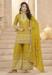 Picture of Georgette Dark Golden Rod Straight Cut Salwar Kameez