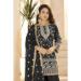 Picture of Superb Georgette Black Straight Cut Salwar Kameez