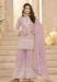 Picture of Georgette Rosy Brown Straight Cut Salwar Kameez