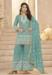Picture of Georgette Cadet Blue Straight Cut Salwar Kameez