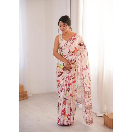 Picture of Beautiful Chiffon Azure Saree