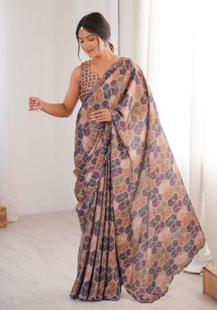 Picture of Classy Chiffon Dim Gray Saree