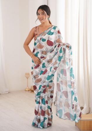 Picture of Resplendent Chiffon Rosy Brown Saree