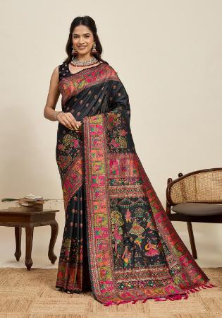 Picture of Enticing Silk Black Saree