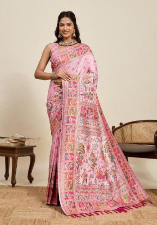 Picture of Fascinating Silk Pink Saree