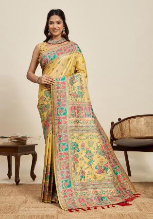 Picture of Charming Silk Khaki Saree