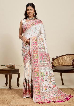 Picture of Alluring Silk Linen Saree