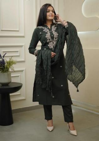 Picture of Magnificent Silk Black Readymade Salwar Kameez