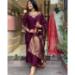 Picture of Alluring Cotton Saddle Brown Readymade Salwar Kameez
