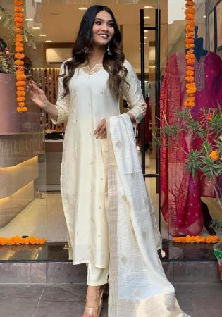 Picture of Shapely Cotton Beige Readymade Salwar Kameez