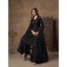 Picture of Alluring Net Black Straight Cut Salwar Kameez