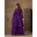 Picture of Fine Net Indigo Straight Cut Salwar Kameez