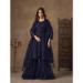 Picture of Net Dark Slate Grey Straight Cut Salwar Kameez