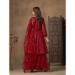 Picture of Shapely Net Maroon Straight Cut Salwar Kameez