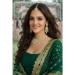 Picture of Georgette & Silk Dark Green Straight Cut Salwar Kameez