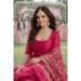 Picture of Georgette & Silk Pink Straight Cut Salwar Kameez