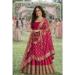 Picture of Georgette & Silk Pink Straight Cut Salwar Kameez