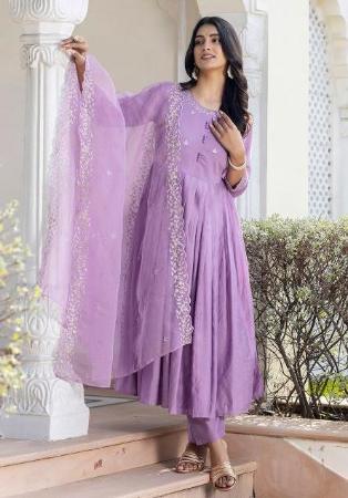 Picture of Rayon Light Steel Blue Readymade Salwar Kameez