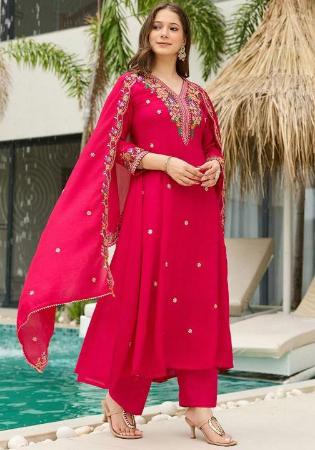 Picture of Superb Rayon Pink Readymade Salwar Kameez