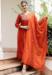 Picture of Statuesque Rayon Fire Brick Readymade Salwar Kameez