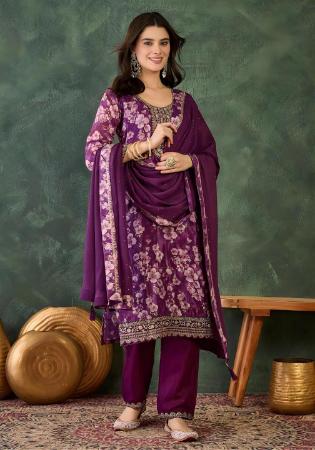 Picture of Exquisite Rayon Saddle Brown Readymade Salwar Kameez