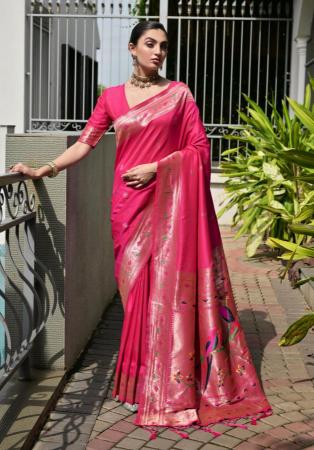 Picture of Amazing Silk Light Pink Saree
