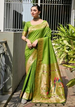 Picture of Charming Silk Olive Drab Saree