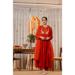 Picture of Delightful Silk Maroon Readymade Salwar Kameez