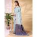 Picture of Magnificent Linen & Silk Powder Blue Saree