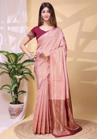 Picture of Good Looking Linen & Silk Tan Saree